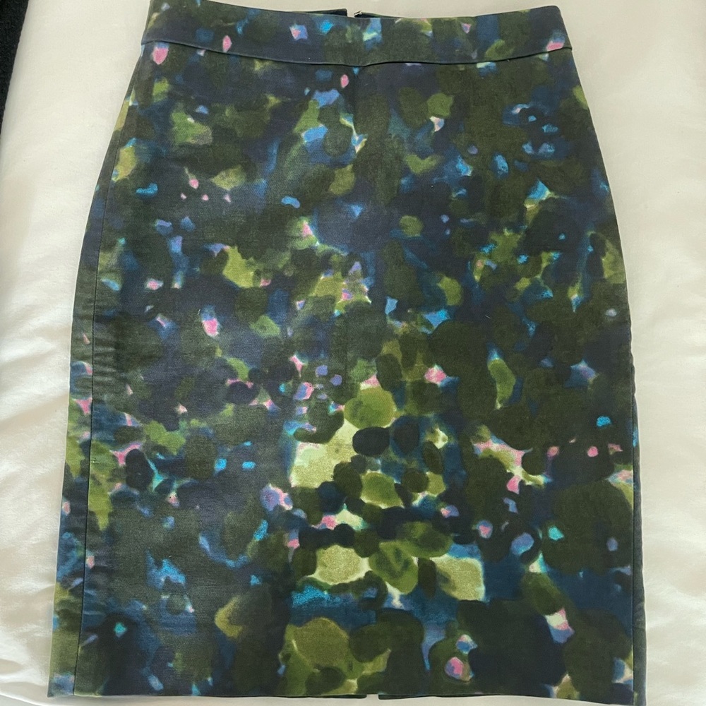 Jcrew Abstract Floral Pencil Skirt